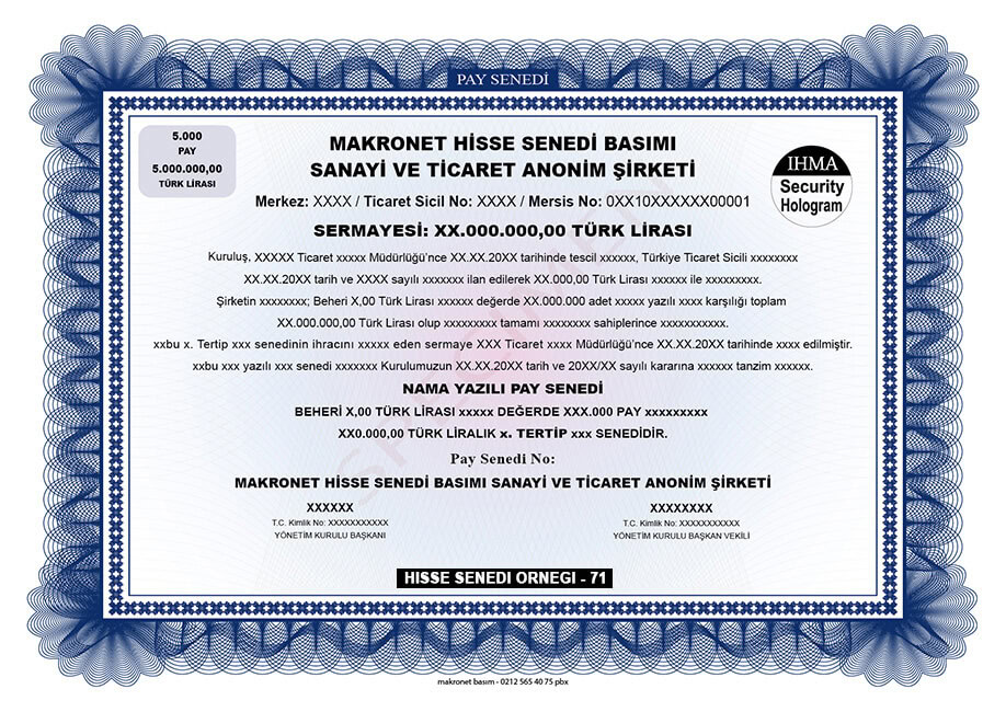 Hisse senedi basımı nasıl yapılır?