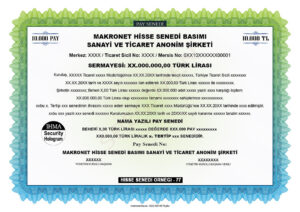 Hisse Senedi Basım Fiyatları